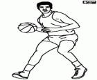 Giocatore di basket nell dribbling