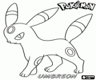 Umbreon, tipo Buio Pokemon, una evoluzione di Eevee