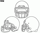 Casco di Football americano in bianco per decorare