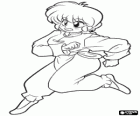 Ranma Saotome nella sua forma femminile, Ranma è il protagonista del cartone animato Ranma