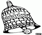 Natale campana decorata con disegni geometrici