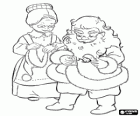 Babbo Natale o Santa Claus e la moglie signora Natale
