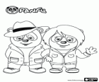 Coppia di panda Panfu, Max e Penny
