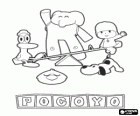 Pocoyo ei suoi amici Pato, Elly, Loula e Ronfotto