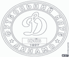 Emblema della FC Dinamo Kiev, squadra di calcio ucraino. Futbolni Klub Dynamo Kyïv, originale nome ucraino traslitterato