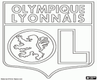 Emblema della Olympique Lione o OL, club di calcio francese. Olympique Lyonnais, nome originale in francese