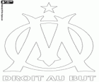 Logo della Olympique Marsiglia o OM, club di calcio francese. Olympique de Marseille, 