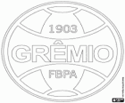 Distintivo del Grêmio Foot-Ball Porto Alegrense, noto come Gremio di Porto Alegre, squadra di calcio brasiliano