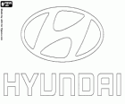 Logo di Hyundai, marca di automobili in Corea del Sud