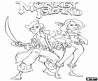 Monkey Island, un video gioco di avventure. Guybrush Threepwood e Elaine Marley, i principali protagonisti