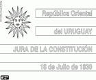 Giura della Costituzione dell'Uruguay. Ogni 18 luglio si celebra il giuramento della prima costituzione nazionale del 1830