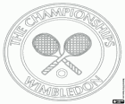 Logo classico torneo di Wimbledon del Grande Slam di tennis in Inghilterra