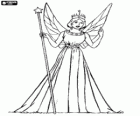 La regina delle fate con la corona