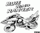 La moto Ninja Blu, un veicolo di Ranger Blue Wind. Power Rangers Ninja Storm