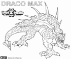 Draco Max. Invizimals Le creature ombra. Un antico drago scolpito in pietra con grande forza