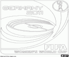 Logo della Cup 2011 del Mondo Femminile FIFA. Il campionato mondiale si è tenuta in Germania. Il Giappone ha vinto la finale contro gli USA