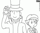 Professor Layton e il suo assistente Luke Triton, protagonisti dei giochi di mistero e di puzzle per Nintendo