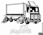 Decorare il camion con rimorchio di Playmobil