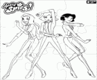 Puzzle di Totally Spies. Rompicapo di Che Magnifiche Spie. Sam, Clover e Alex con le loro tute spia