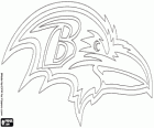 Logo Baltimore Ravens, squadra di football americano nella divisione Nord AFC, Baltimora, Maryland
