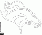 Logo Denver Broncos, squadra di football americano nella AFC Western Division, Denver, Colorado