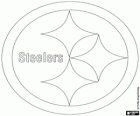 Logo Pittsburgh Steelers, squadra di football americano della Divisione Nord nella AFC, Pennsylvania, Pittsburgh,