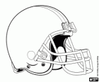 Un casco, logo de Cleveland Browns, franchigia di football americano della Divisione Nord della AFC, Cleveland e Berea, Ohio