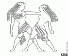 Gemelli. I gemelli. Terzo segno dello zodiaco. Nome latino Gemini
