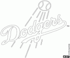 Logo Los Angeles Dodgers, squadra professionale di baseball della Divisione West National League, Los Angeles, California