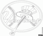 Logo New York Yankees, squadra professionista di baseball American League Est Division, New York City