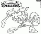 Skylander Chop Chop, un guerriero duro con spada e scudo. Skylanders Morti viventi