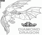 Diamond Dragon. Invizimals Le Tribù Scomparse. Drago invizimal con tutto il corpo coperto con diamanti