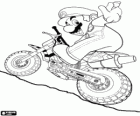 Mario Bros su una motocicletta