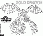 Gold Dragon. Invizimals Le Tribù Scomparse. Drago d'oro con quattro ali che più che il sole splende