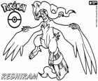 Reshiram, Pokémon leggendario, Drago / Fuoco. La mascotte de Pokémon Nero