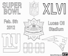 Super Bowl 2012. New England Patriots vs. New York Giants. Lucas Oil Stadium, Indianapolis, 5 febbraio 2012