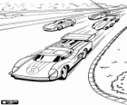 Auto da corsa sul circuito Hot Wheels