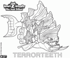 Terrorteeth, ultima evoluzione. Invizimals Le Tribù Scomparse. Invizimal acquatiche che mangia molto veloce e che morde tutto