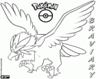 Braviary, pokémon volanti, un'aquila-come pokémon. Ultima evoluzione del Rufflet. Woguru