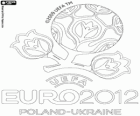Logo Campionato di calcio europeo 2012. Polonia e Ucraina UEFA EURO 2012