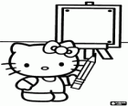 La gattina Hello Kitty a scuola