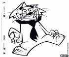 Il gatto Spook con la cravatta nera è uno dei membri da banda de Top Cat