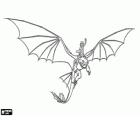 Hiccup in sella il drago Sdentato