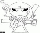 Caporale Giroro, un esperto di armi dalla serie anime Keroro