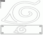 Fascia di Naruto con il segno del villaggio della foglia