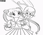 Sailor Moon e Diana il gattino