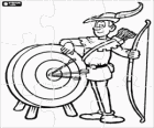Puzzle del famoso arciere Robin Hood 