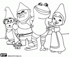 Giulietta, Nanette, Tebaldo, Paride e un Goon. Personaggi di Gnomeo e Giulietta