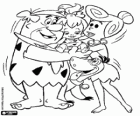 I Flintstones, la famiglia Flintstones: Fred, Wilma, Ciottolina e Dino