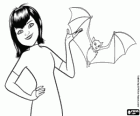 La figlia di Dracula, Mavis con un pipistrello che vola. Hotel Transylvania